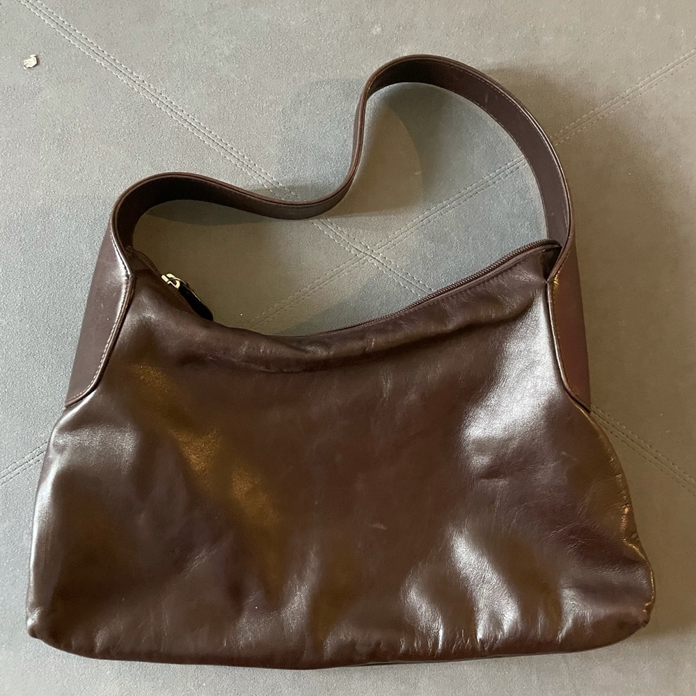 Desmo brown leather hobo bag